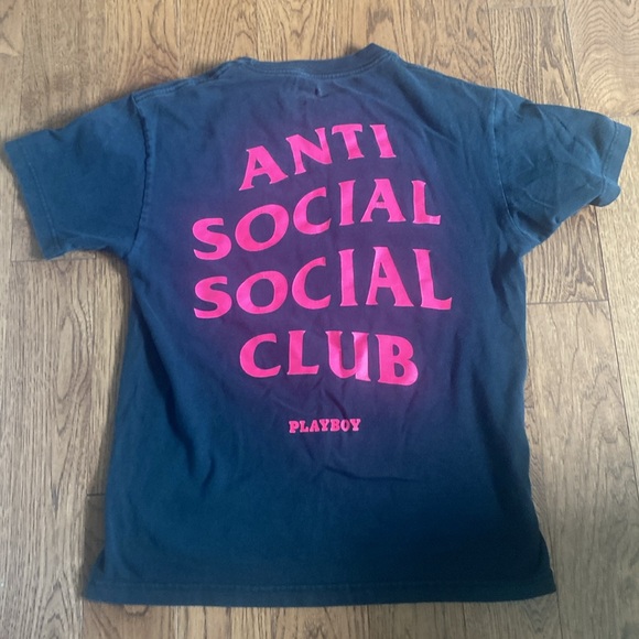 Anti social club pink playboy bunny, size medium - Picture 2 of 2